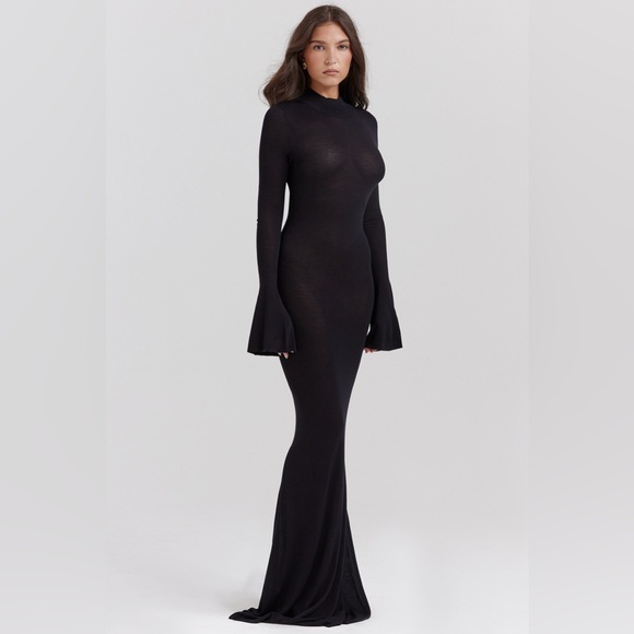 House of CB Sancha Black Knit Maxi Dress - Picture 5 of 11